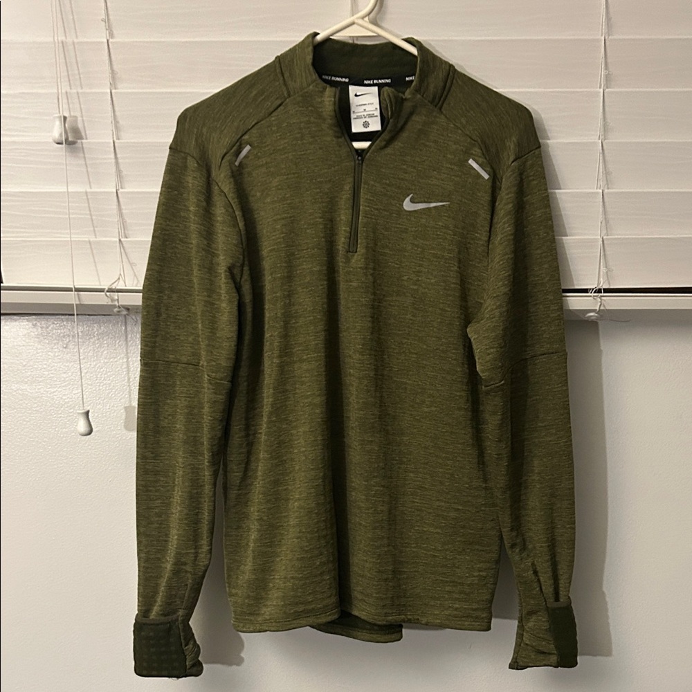Nike Olive Green Half-Zip Training Top